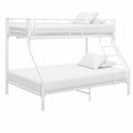 Metall-Etagenbett für Kinder, Schwarz/Weiß, 140x200 cm + 90x200 cm, robustes Hochbett für Kinderzimmer - jervico