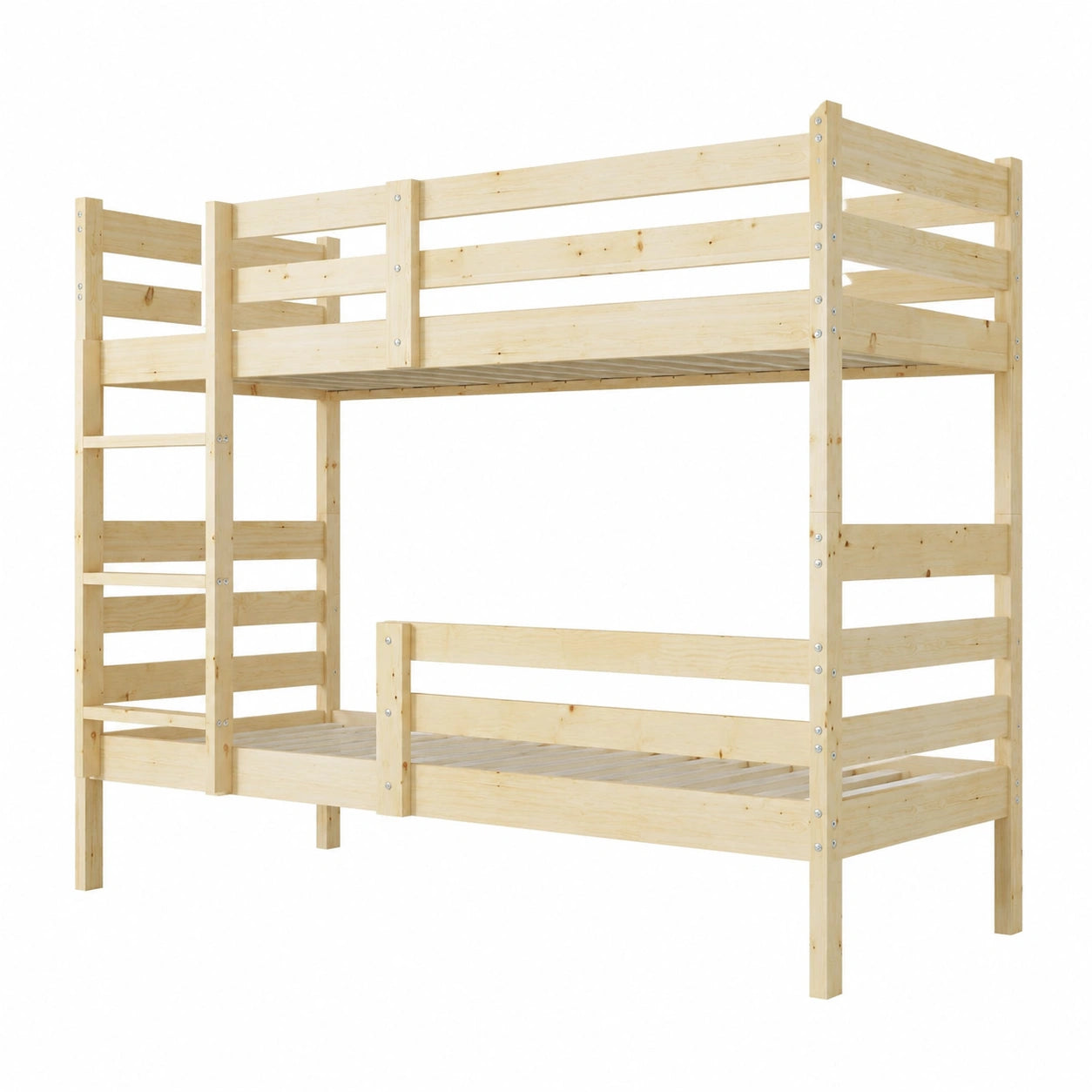 Interbeds teilbares Hochbett aus Kiefernholz 200x90cm mit Leiter und Lattenrost - jervico